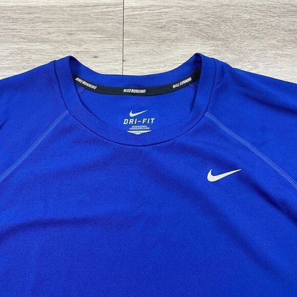 Nike Shirt Mens Extra Large Blue Running Active Training Dri Fit - Picture 2 of 9